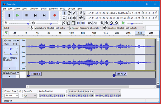 Compress audio with Audacity