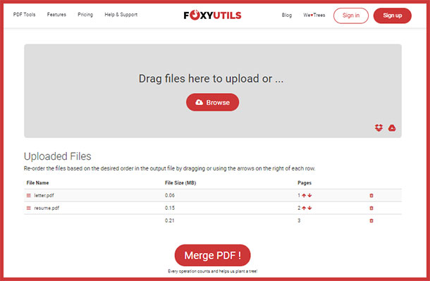 combine pdf files for free mac legal size